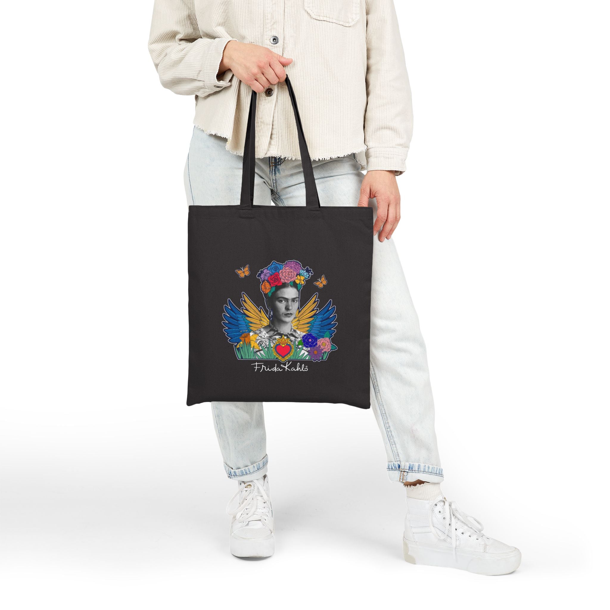 Canvas Tote Bag - Frida Kahlo Collection, Iconic Portraits and Vibrant Colors