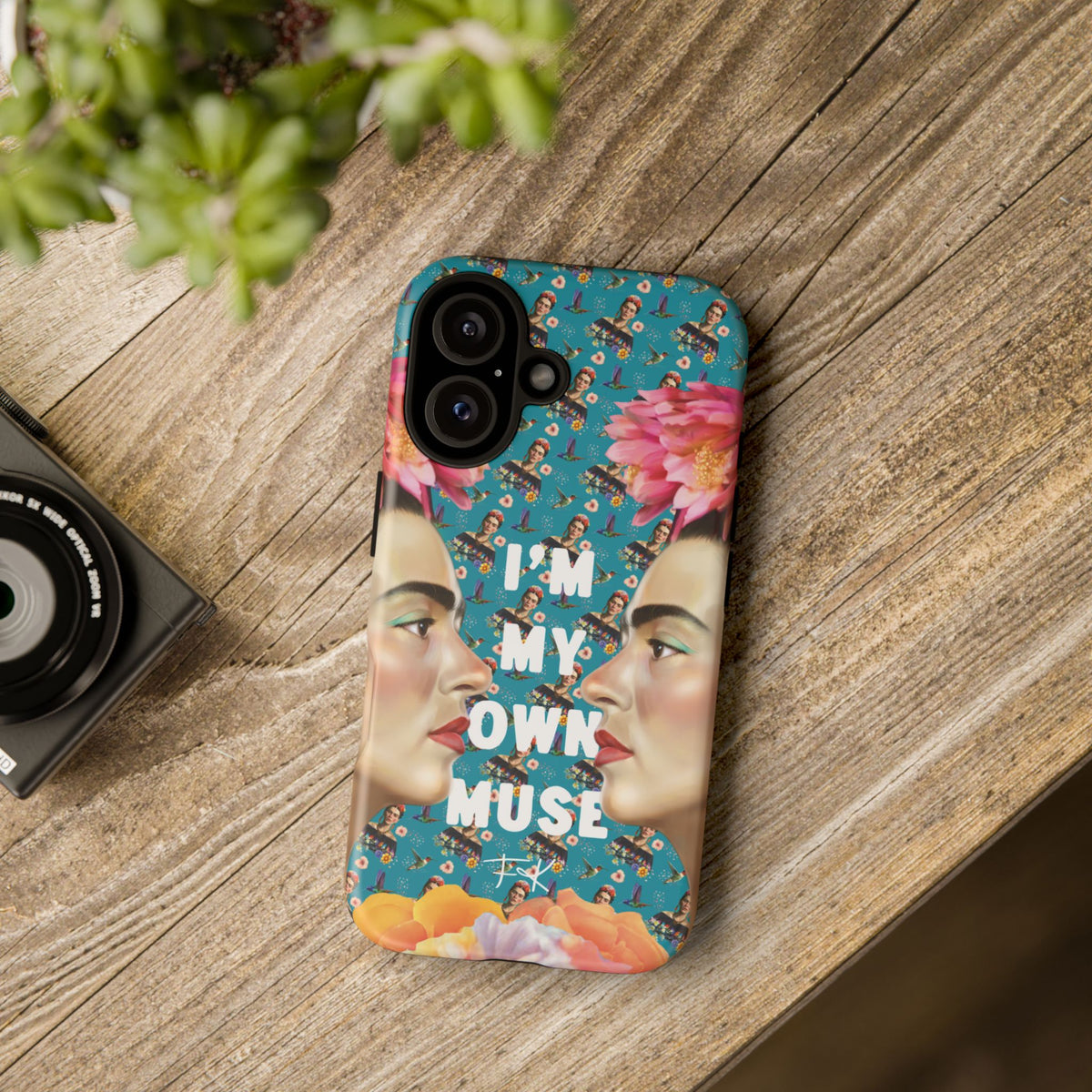 Frida Kahlo I Am My Own Muse Mirror Portrait iPhone Case