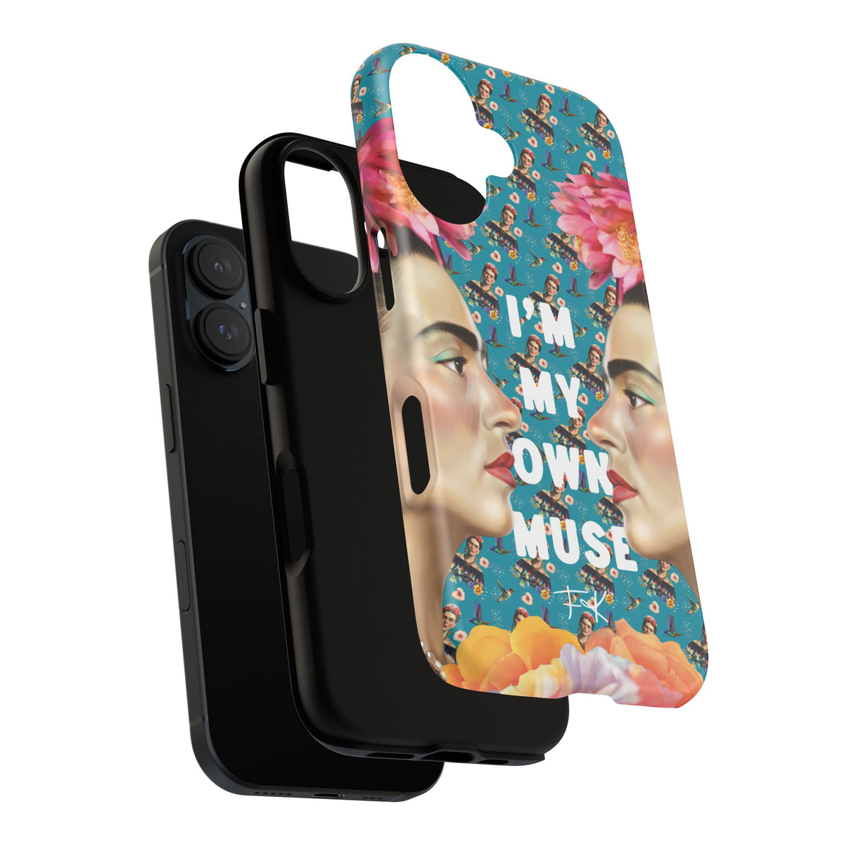 Frida Kahlo I Am My Own Muse Mirror Portrait iPhone Case