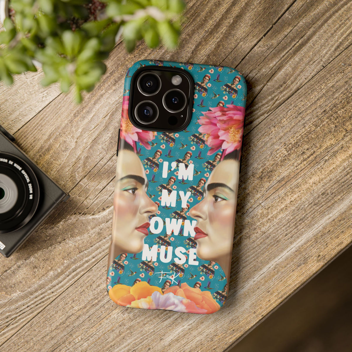 Frida Kahlo I Am My Own Muse Mirror Portrait iPhone Case