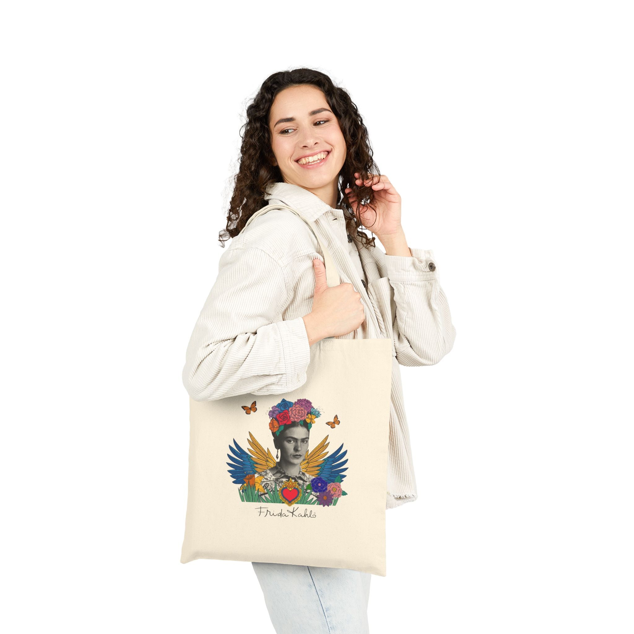 Canvas Tote Bag - Frida Kahlo Collection, Iconic Portraits and Vibrant Colors
