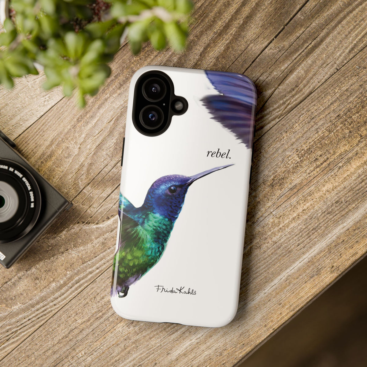 Frida Kahlo Rebel Hummingbird iPhone Case