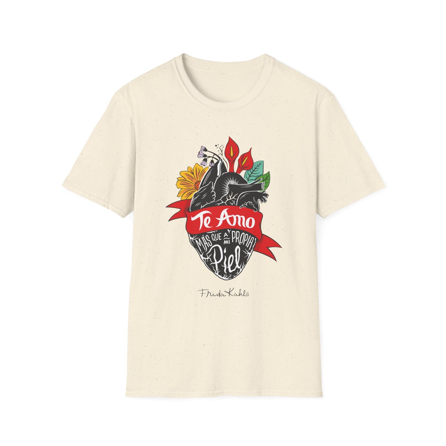 Frida Kahlo - "Te Amo Más Que Mi Propia Piel" - Inspired Anatomical Heart T-Shirt