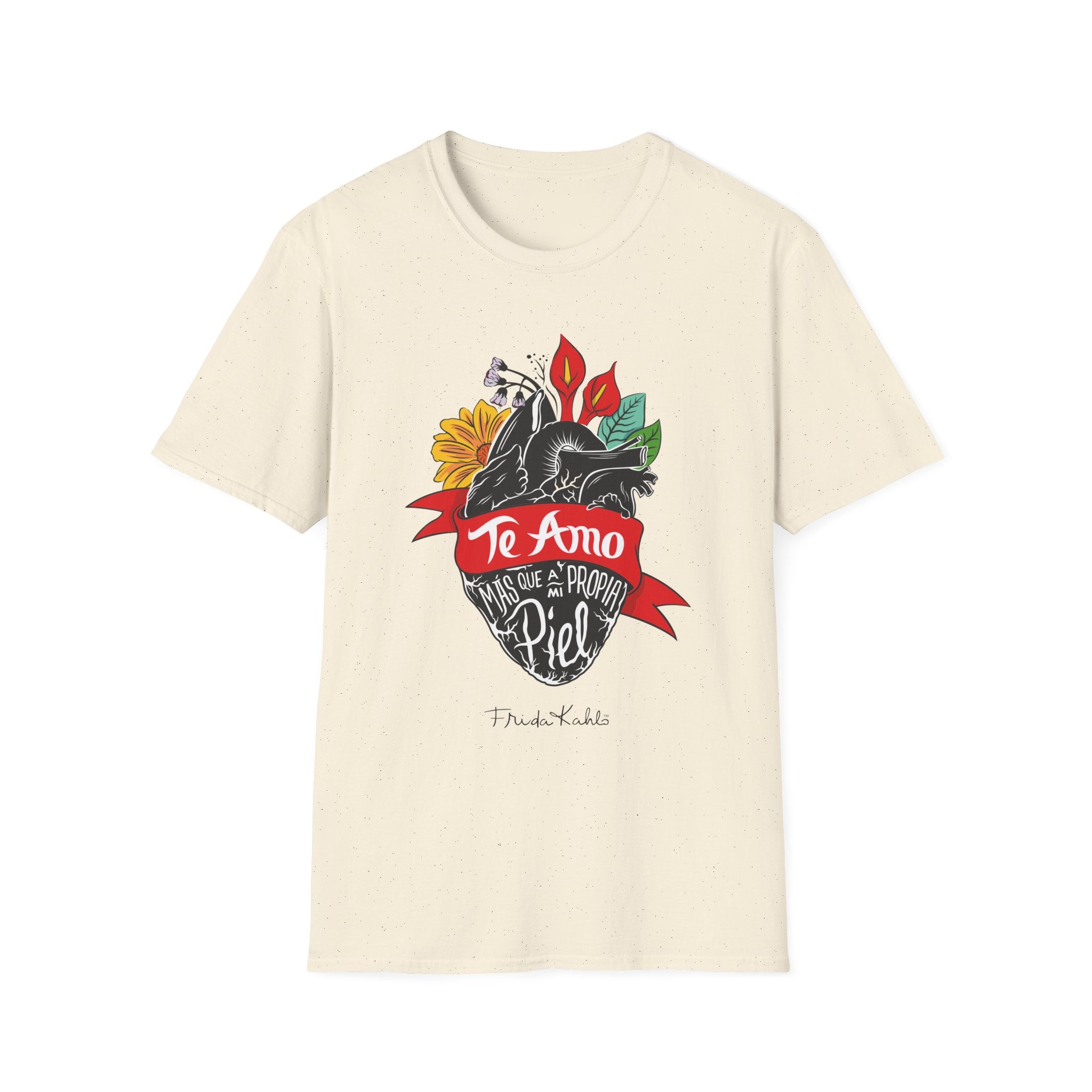 Frida Kahlo - "Te Amo Más Que Mi Propia Piel" - Inspired Anatomical Heart T-Shirt