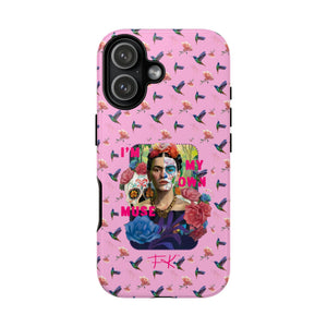 Frida Kahlo I Am My Own Muse Pink Hummingbird iPhone Case