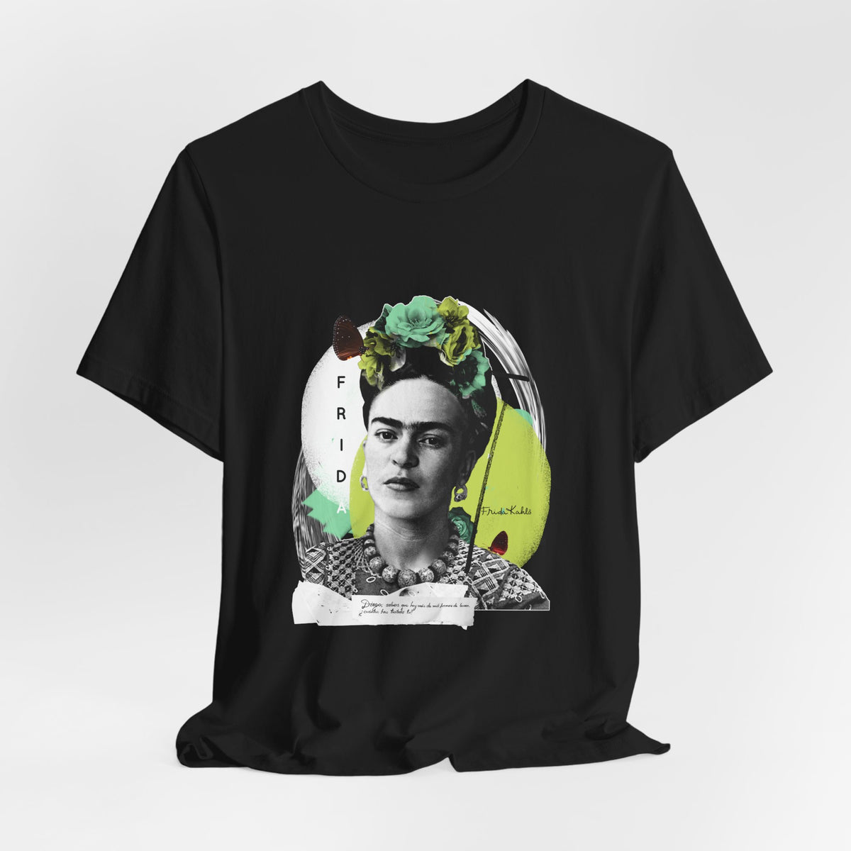 Frida Kahlo Modern Collage Portrait T-Shirt