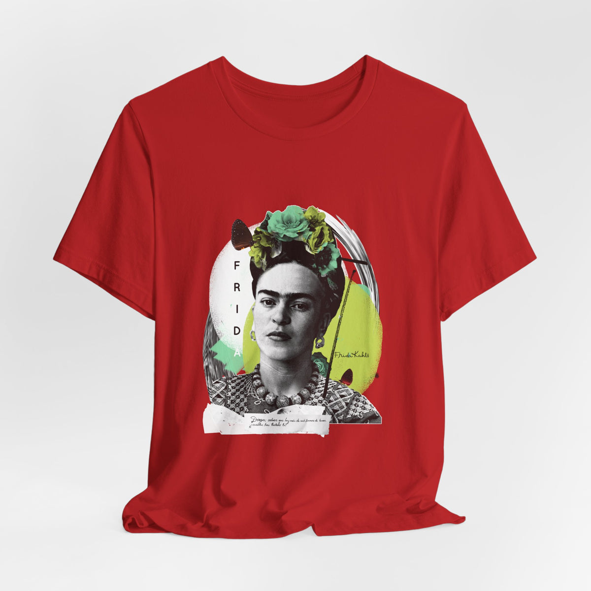 Frida Kahlo Modern Collage Portrait T-Shirt