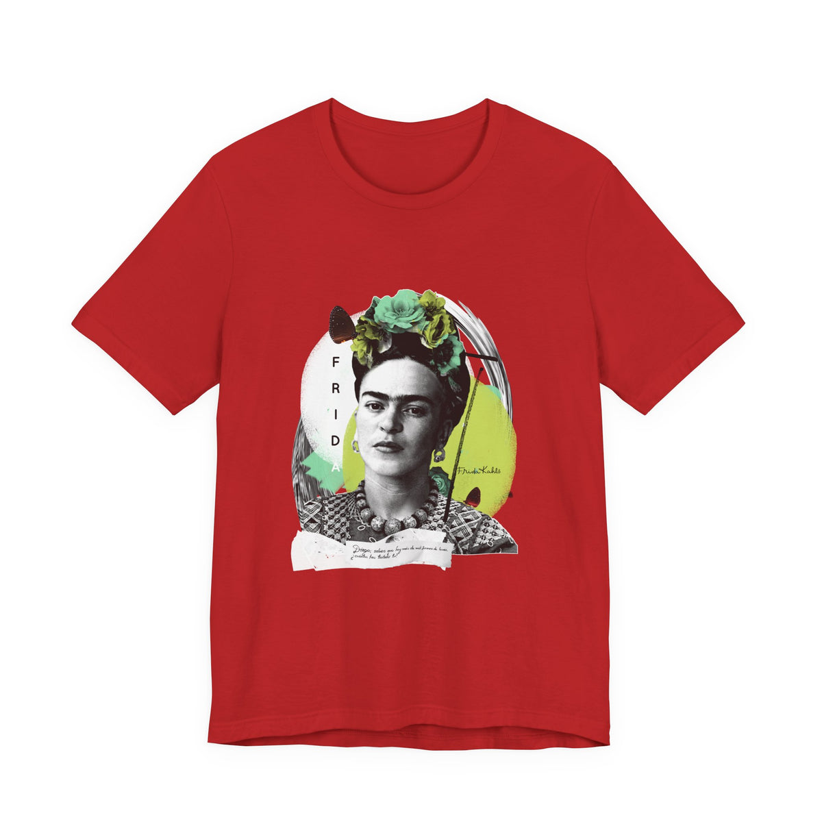 Frida Kahlo Modern Collage Portrait T-Shirt