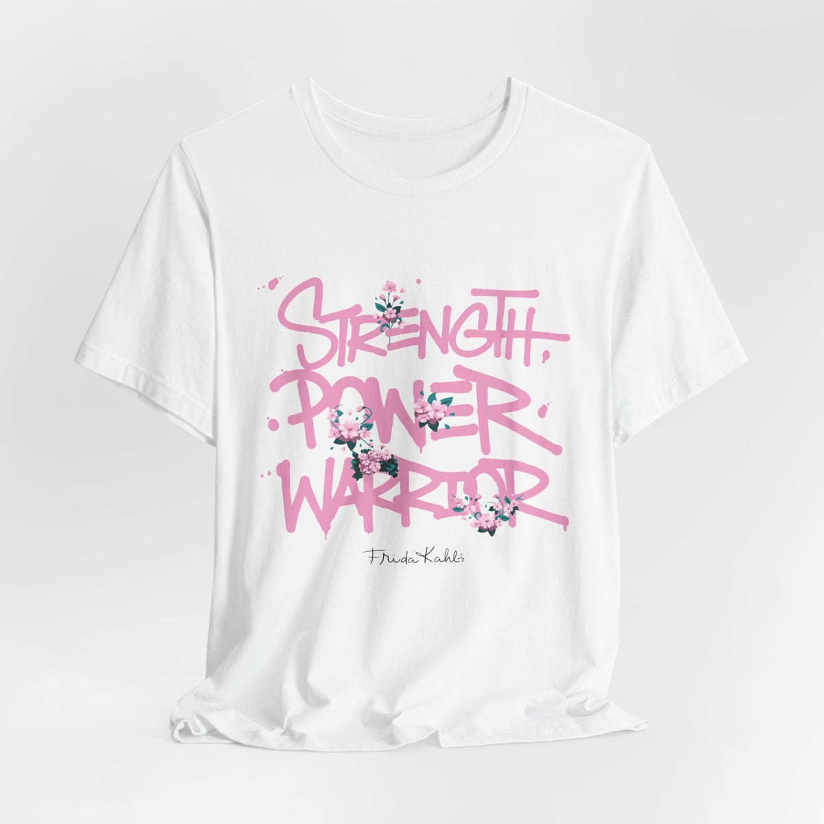 Frida Kahlo Strength Power Warrior Breast Cancer Awareness T-Shirt
