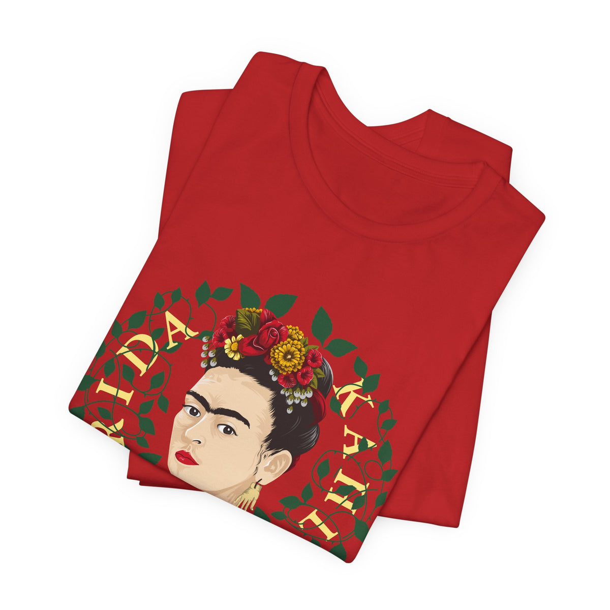 Frida Kahlo Floral Wreath Portrait T-Shirt