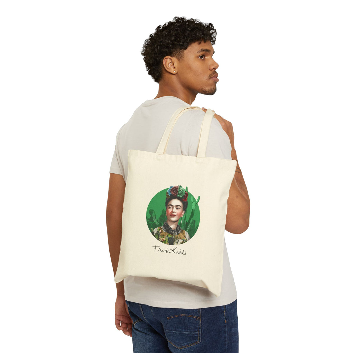 Canvas Tote Bag - Frida Kahlo Collection, Iconic Portraits and Vibrant Colors
