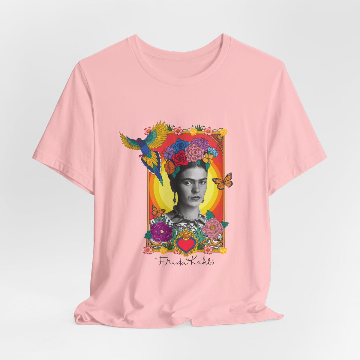 Frida Kahlo Hummingbird Golden Frame T-Shirt