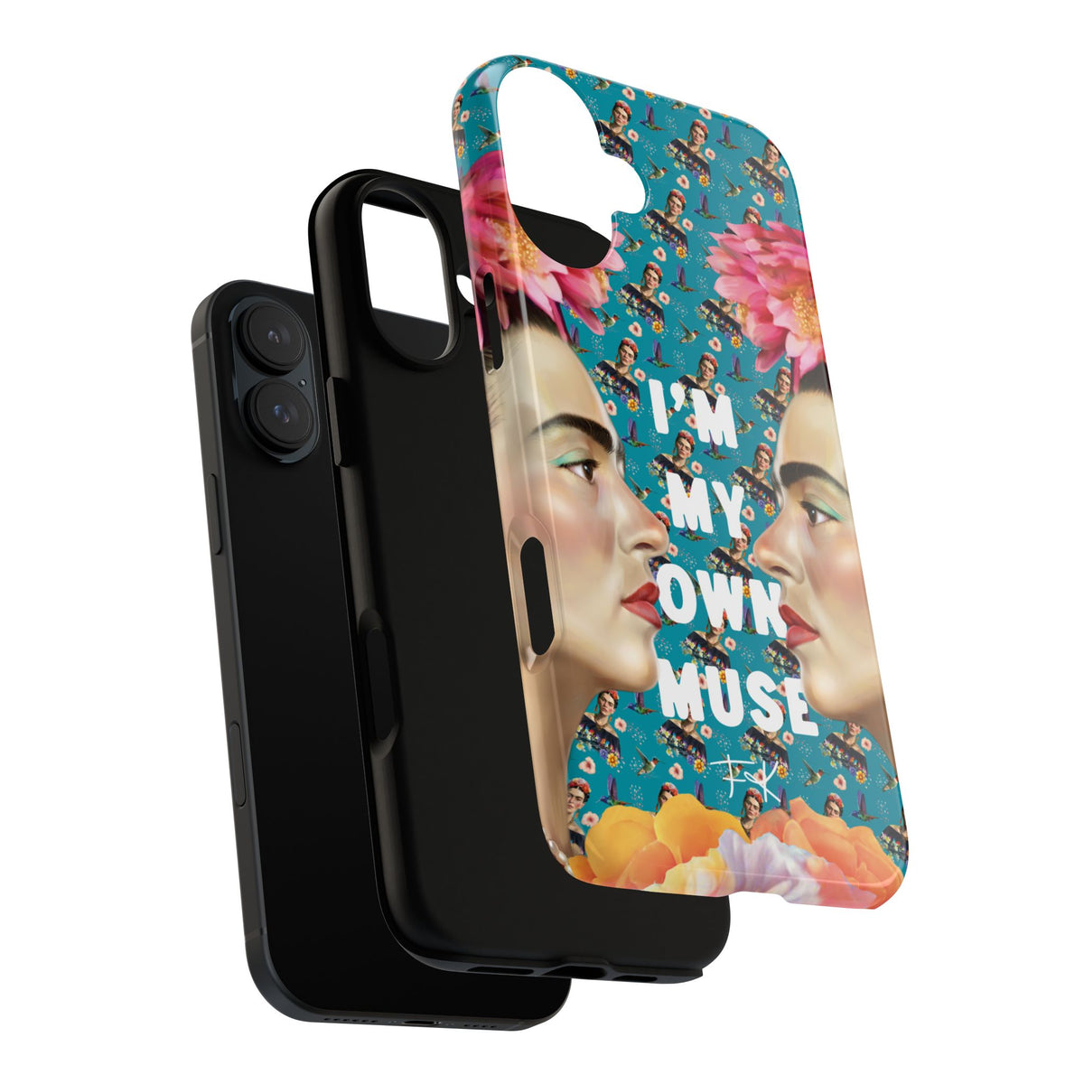 Frida Kahlo I Am My Own Muse Mirror Portrait iPhone Case