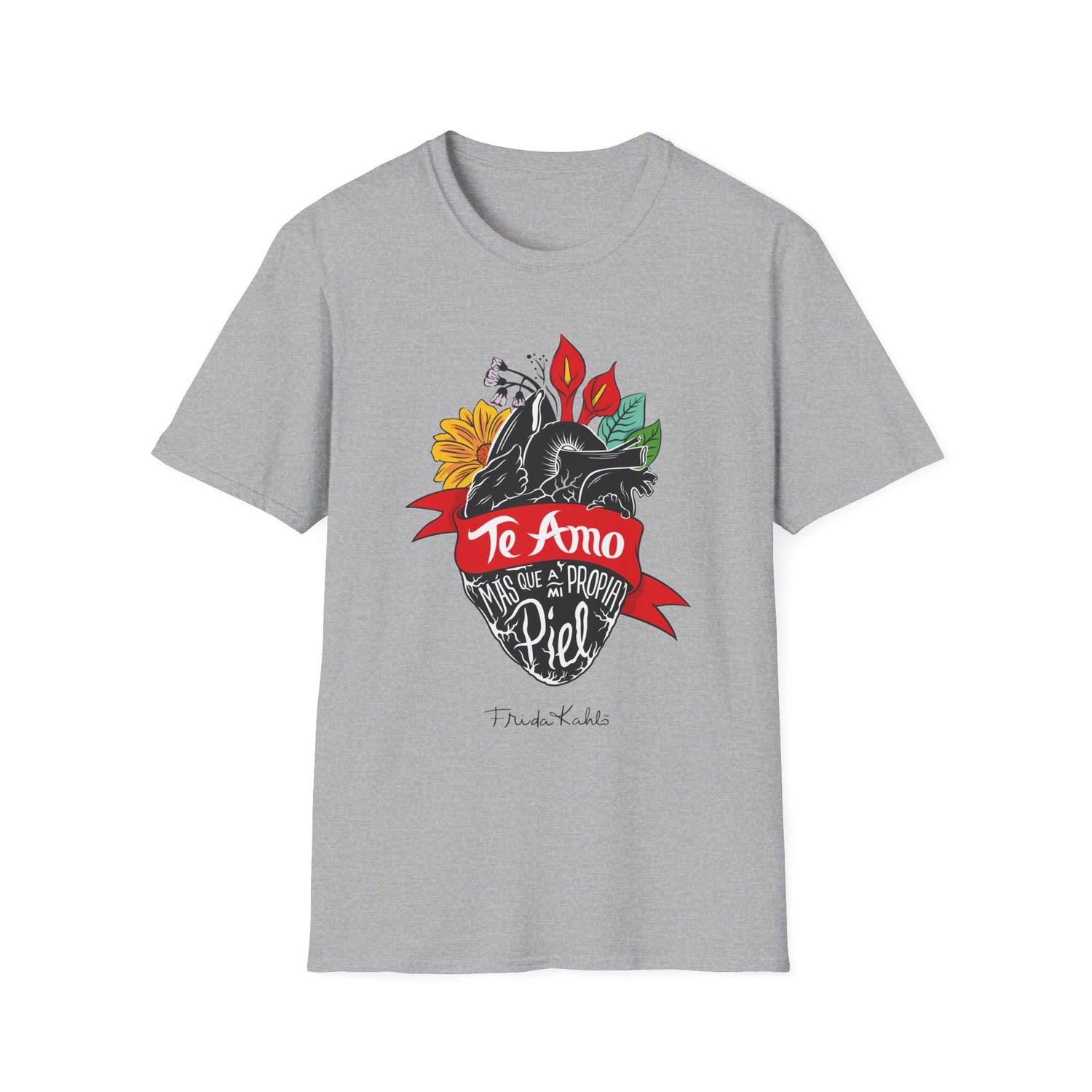 Frida Kahlo - "Te Amo Más Que Mi Propia Piel" - Inspired Anatomical Heart T-Shirt