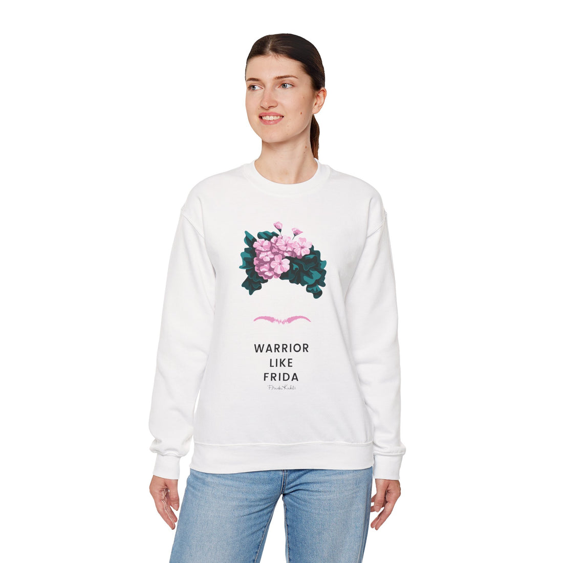 Frida Kahlo Inspired Sweatshirt - Breast Cancer Awareness Collection