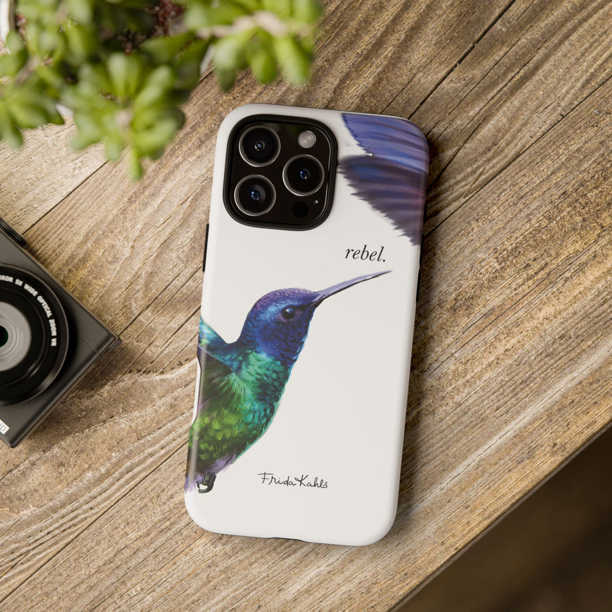 Frida Kahlo Rebel Hummingbird iPhone Case