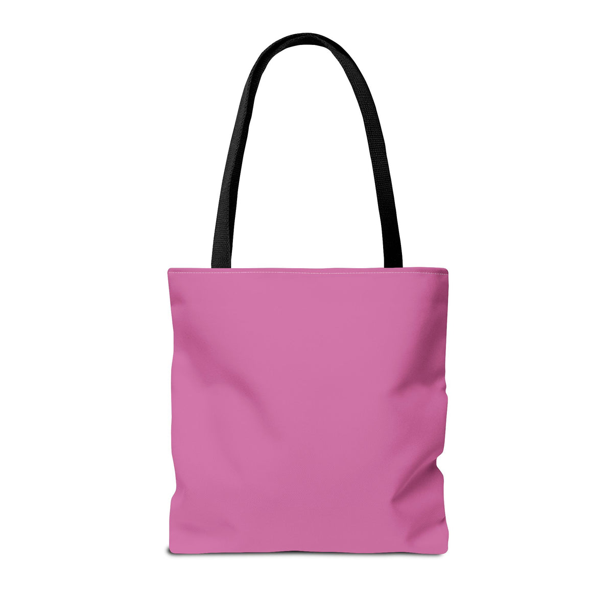 Frida Kahlo Warrior Like Frida Pink Tote Bag - Breast Cancer Awareness - 16" × 16'', back view