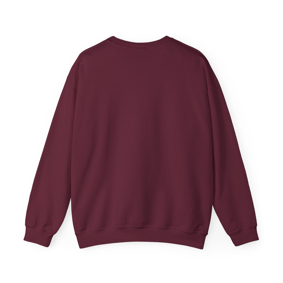Frida Kahlo Moonlight Script Collage Crewneck Sweatshirt in Maroon, back view