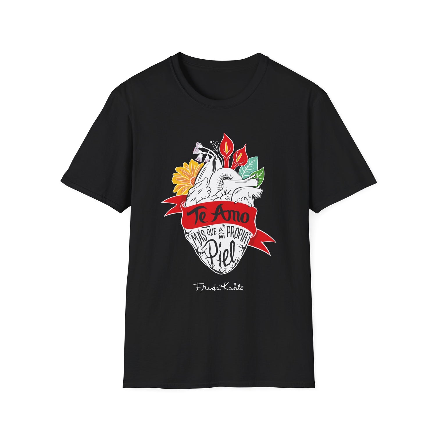 Frida Kahlo - "Te Amo Más Que Mi Propia Piel" - Inspired Anatomical Heart T-Shirt