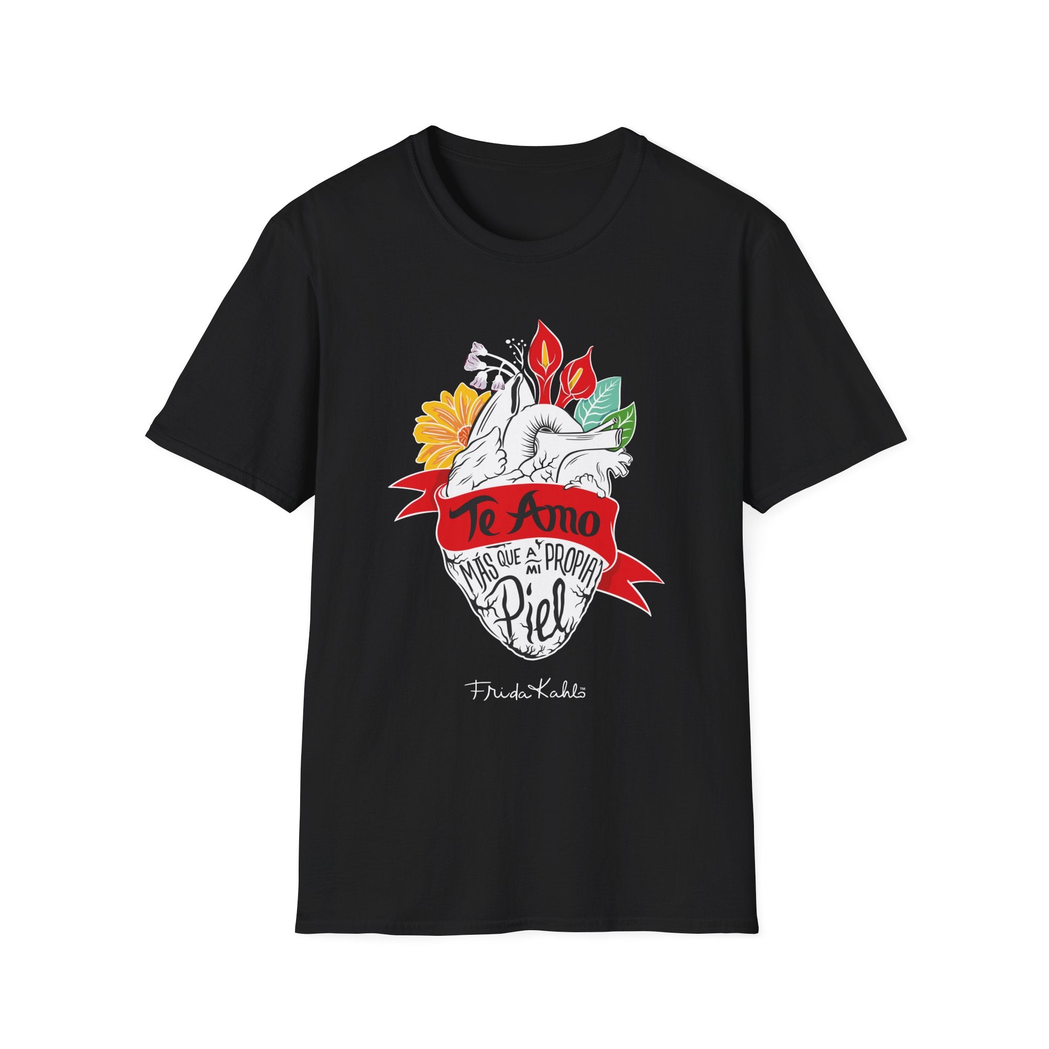 Frida Kahlo - "Te Amo Más Que Mi Propia Piel" - Inspired Anatomical Heart T-Shirt