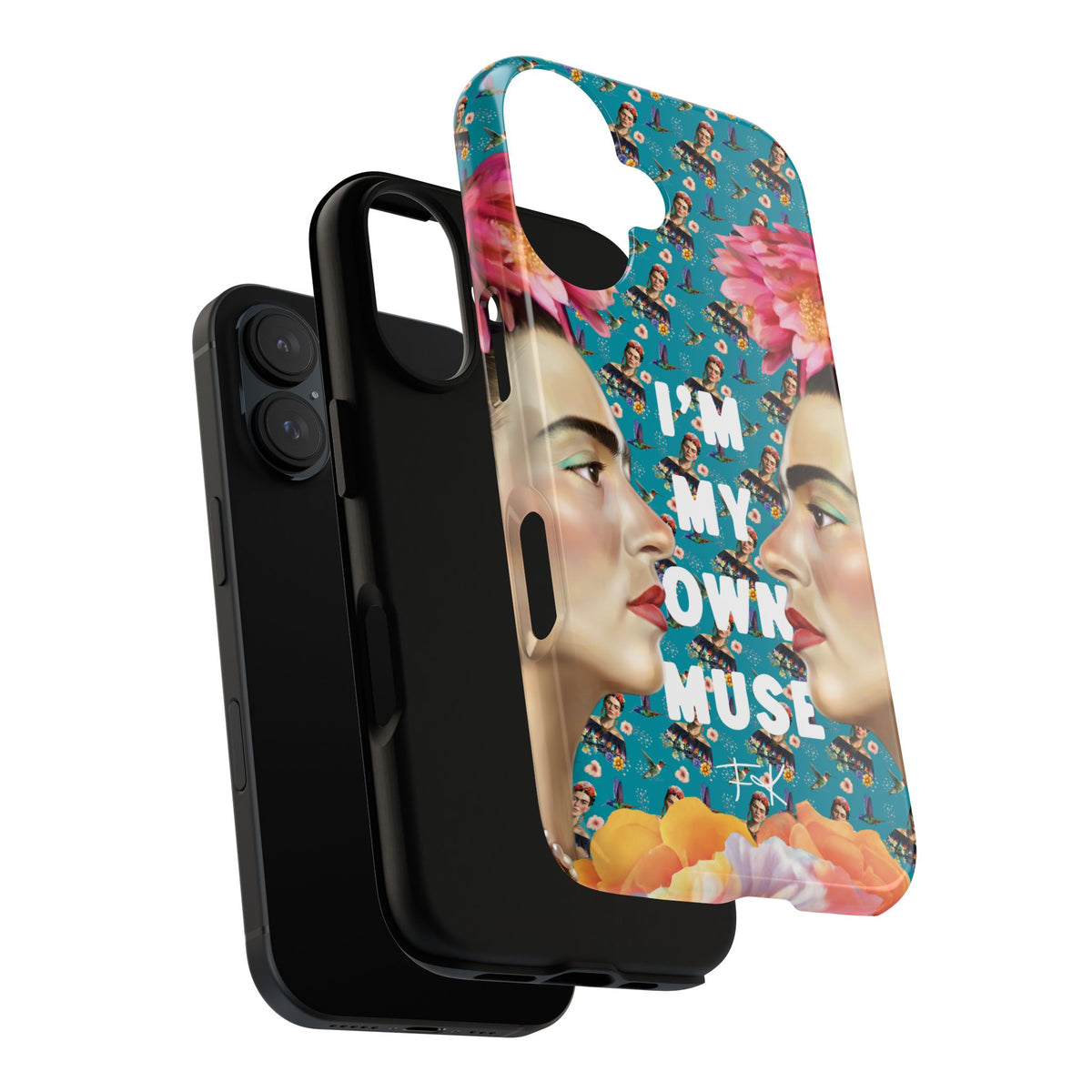 Frida Kahlo I Am My Own Muse Mirror Portrait iPhone Case