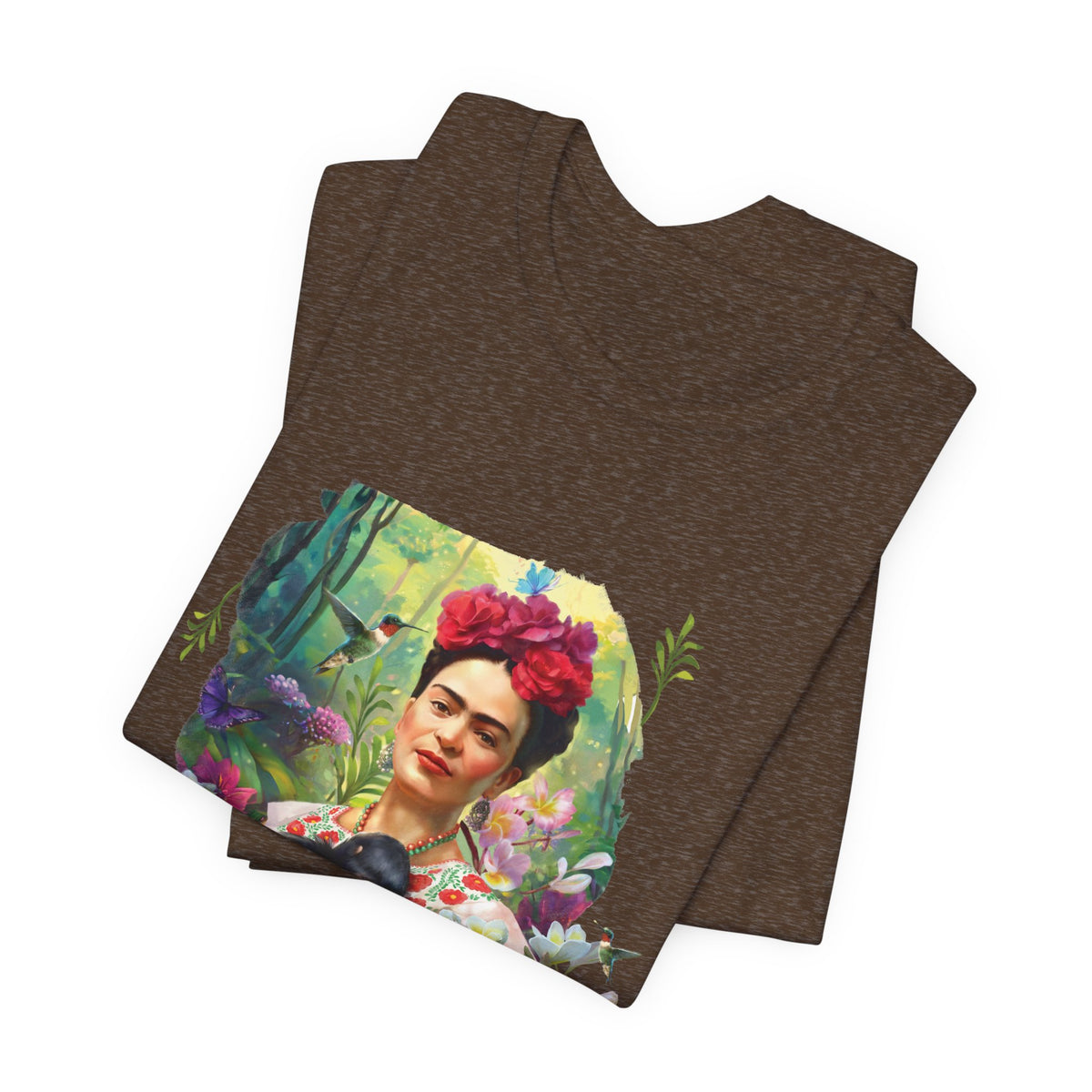 Frida Kahlo Jungle Monkey Portrait T-Shirt