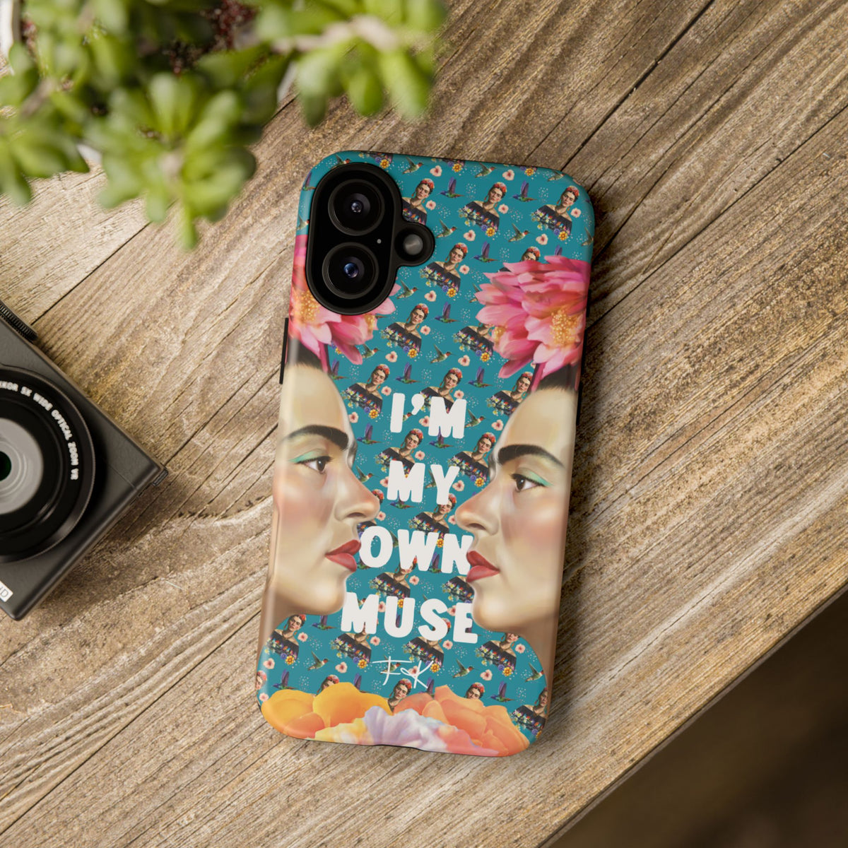 Frida Kahlo I Am My Own Muse Mirror Portrait iPhone Case