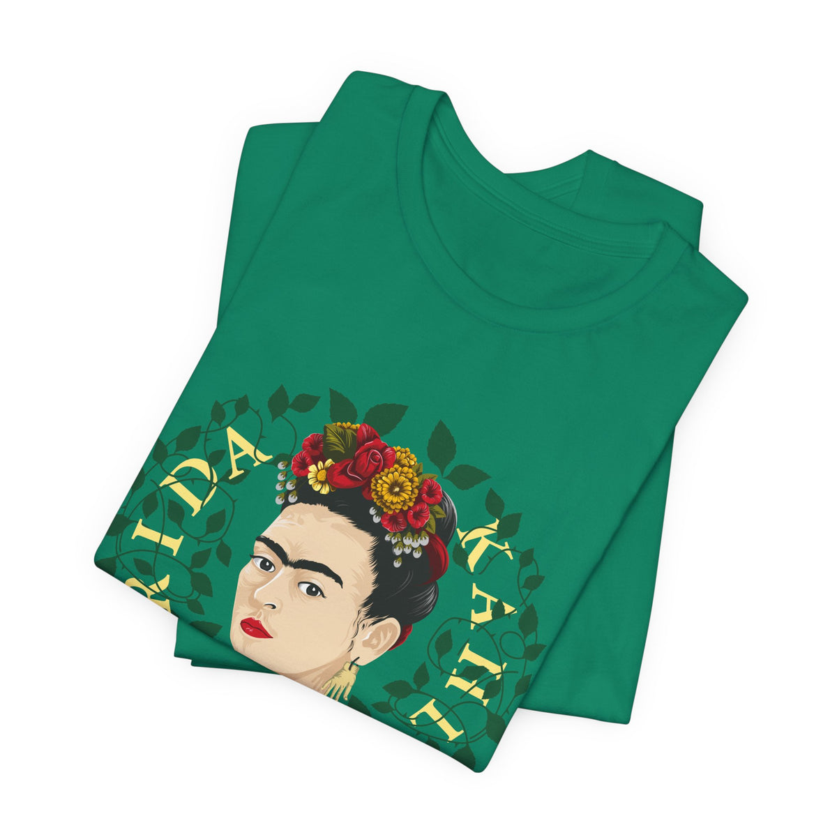 Frida Kahlo Floral Wreath Portrait T-Shirt