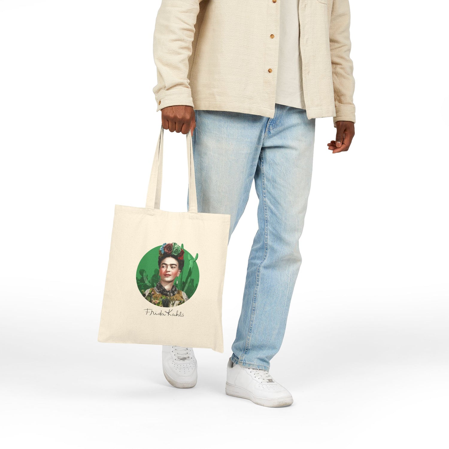 Canvas Tote Bag - Frida Kahlo Collection, Iconic Portraits and Vibrant Colors