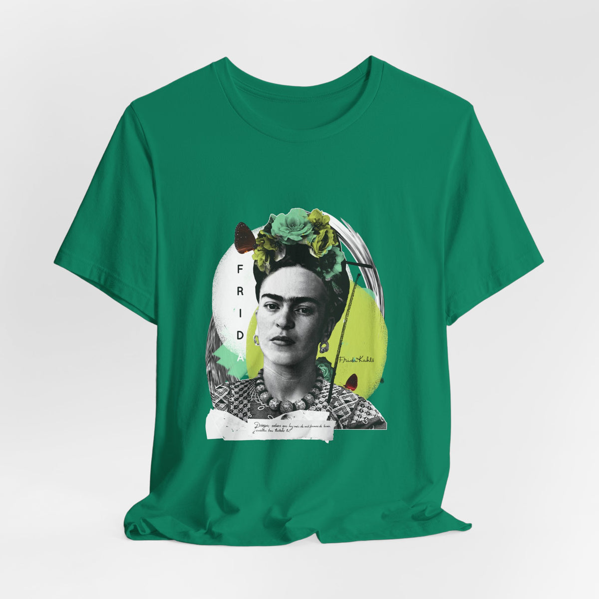 Frida Kahlo Modern Collage Portrait T-Shirt