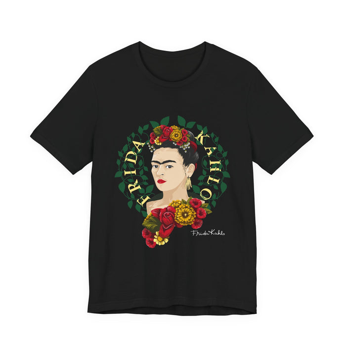Frida Kahlo Floral Wreath Portrait T-Shirt