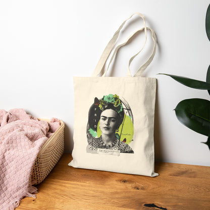 Canvas Tote Bag - Frida Kahlo Collection, Iconic Portraits and Vibrant Colors