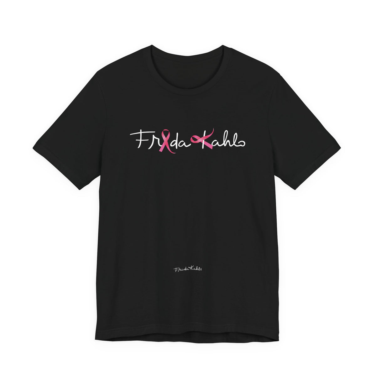 Frida Kahlo Pink Ribbon Logo Breast Cancer Awareness T-Shirt