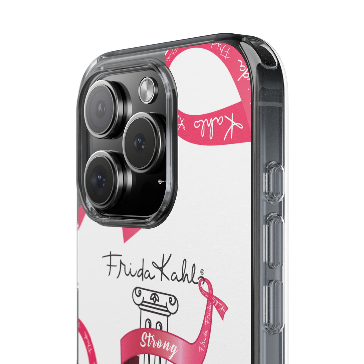 Frida Kahlo Pink Ribbon Banner iPhone Case - Breast Cancer Awareness