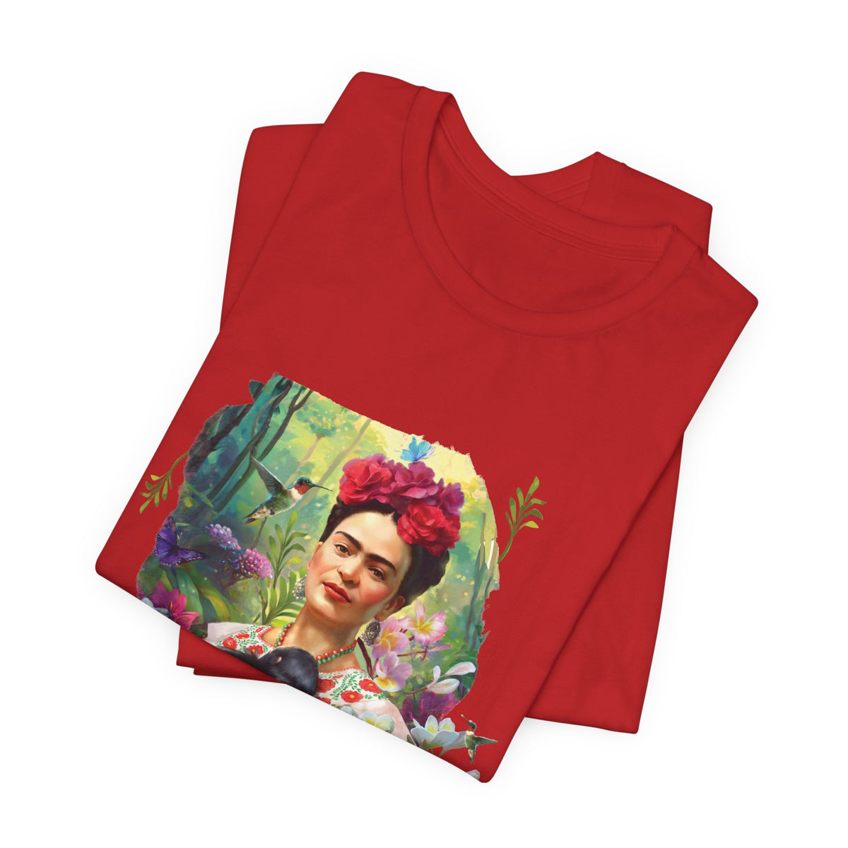 Frida Kahlo Jungle Monkey Portrait T-Shirt