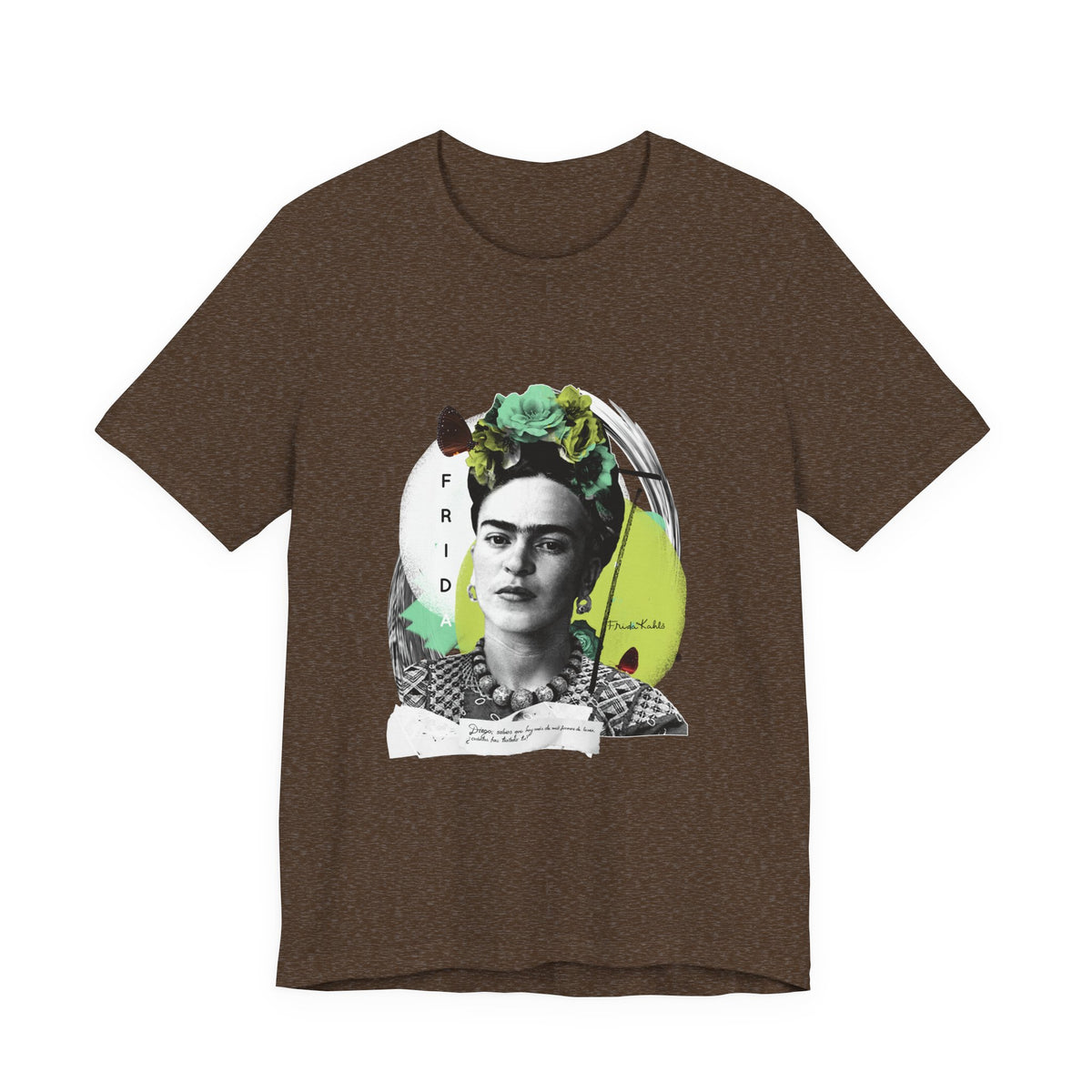 Frida Kahlo Modern Collage Portrait T-Shirt
