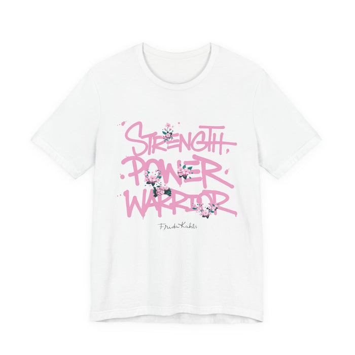 Frida Kahlo Strength Power Warrior Breast Cancer Awareness T-Shirt