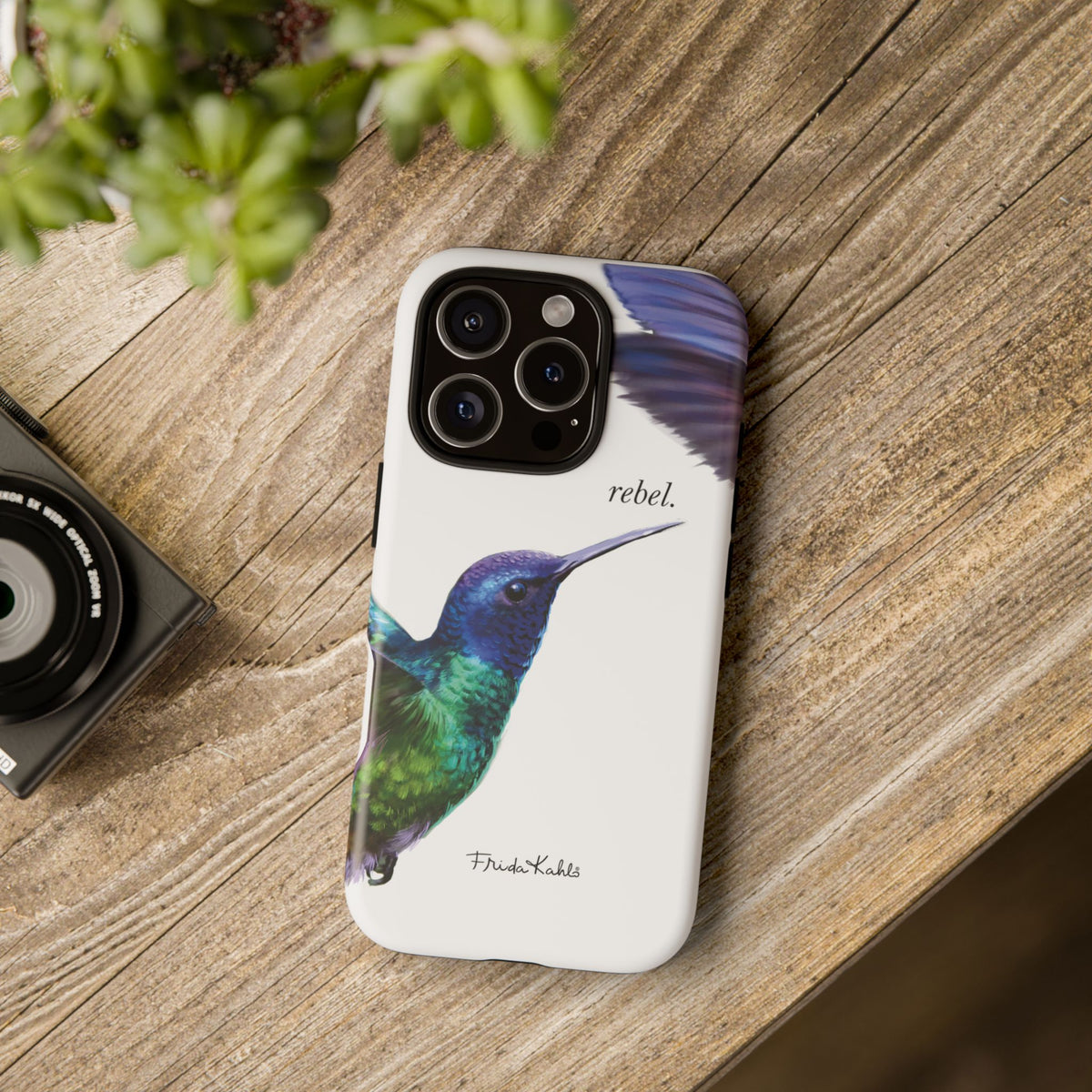 Frida Kahlo Rebel Hummingbird iPhone Case