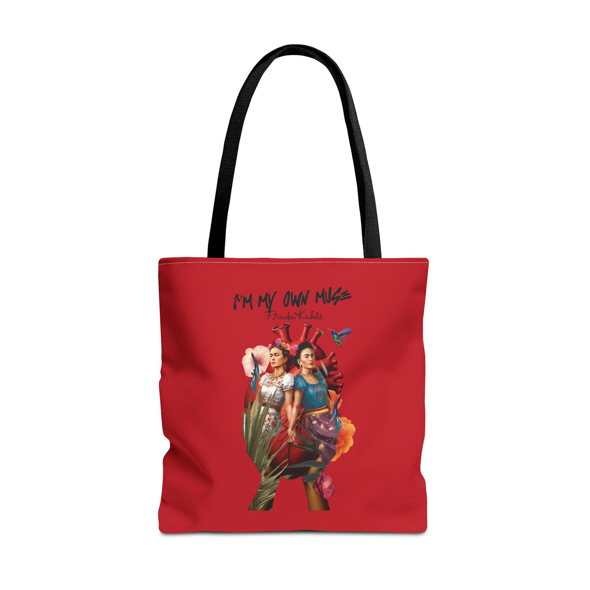 Frida Kahlo I Am My Own Muse Two Fridas Tote Bag - 18" × 18''