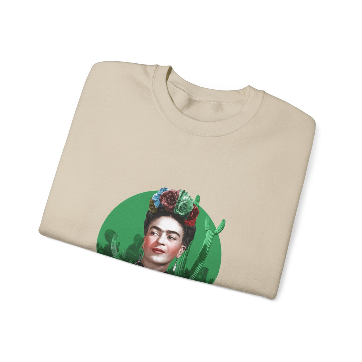 Frida Kahlo Cactus Garden Medallion Crewneck Sweatshirt