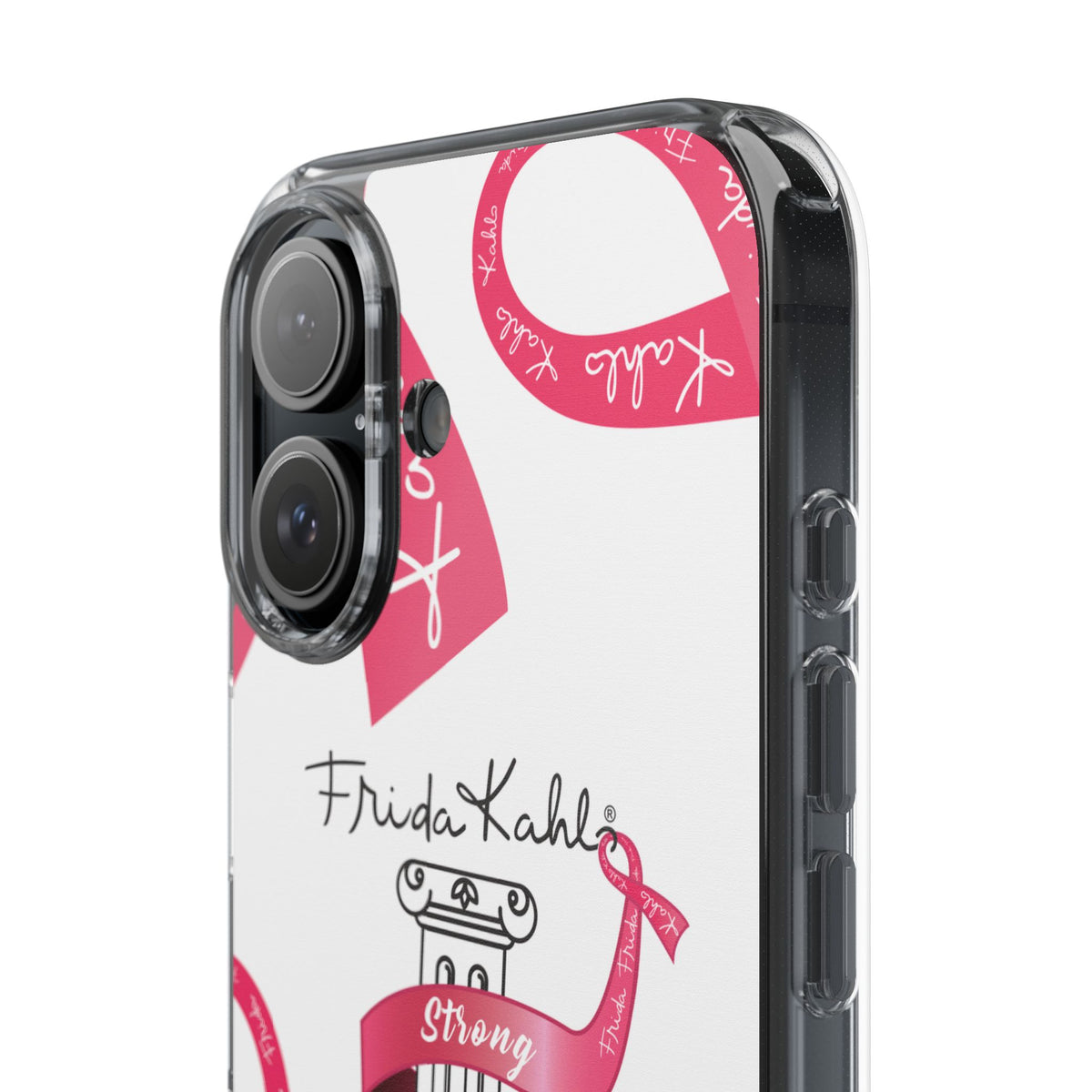 Frida Kahlo Pink Ribbon Banner iPhone Case - Breast Cancer Awareness