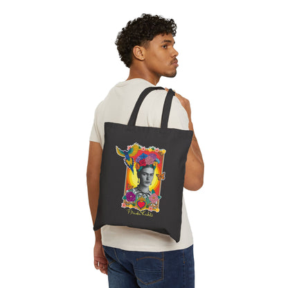 Canvas Tote Bag - Frida Kahlo Collection, Iconic Portraits and Vibrant Colors