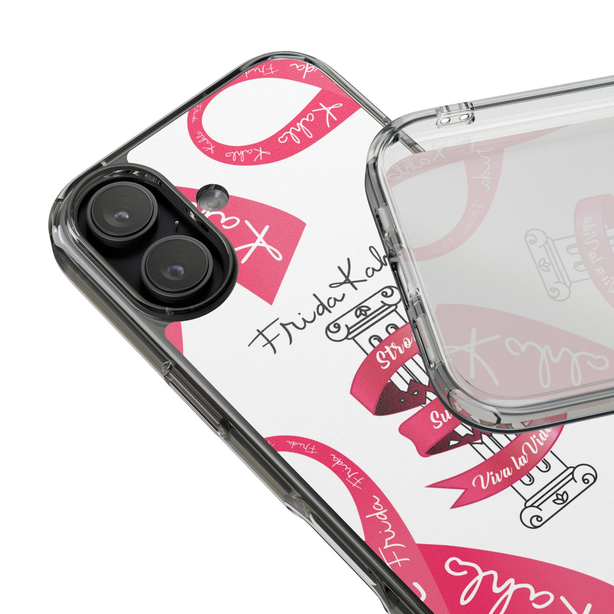 Frida Kahlo Pink Ribbon Banner iPhone Case - Breast Cancer Awareness
