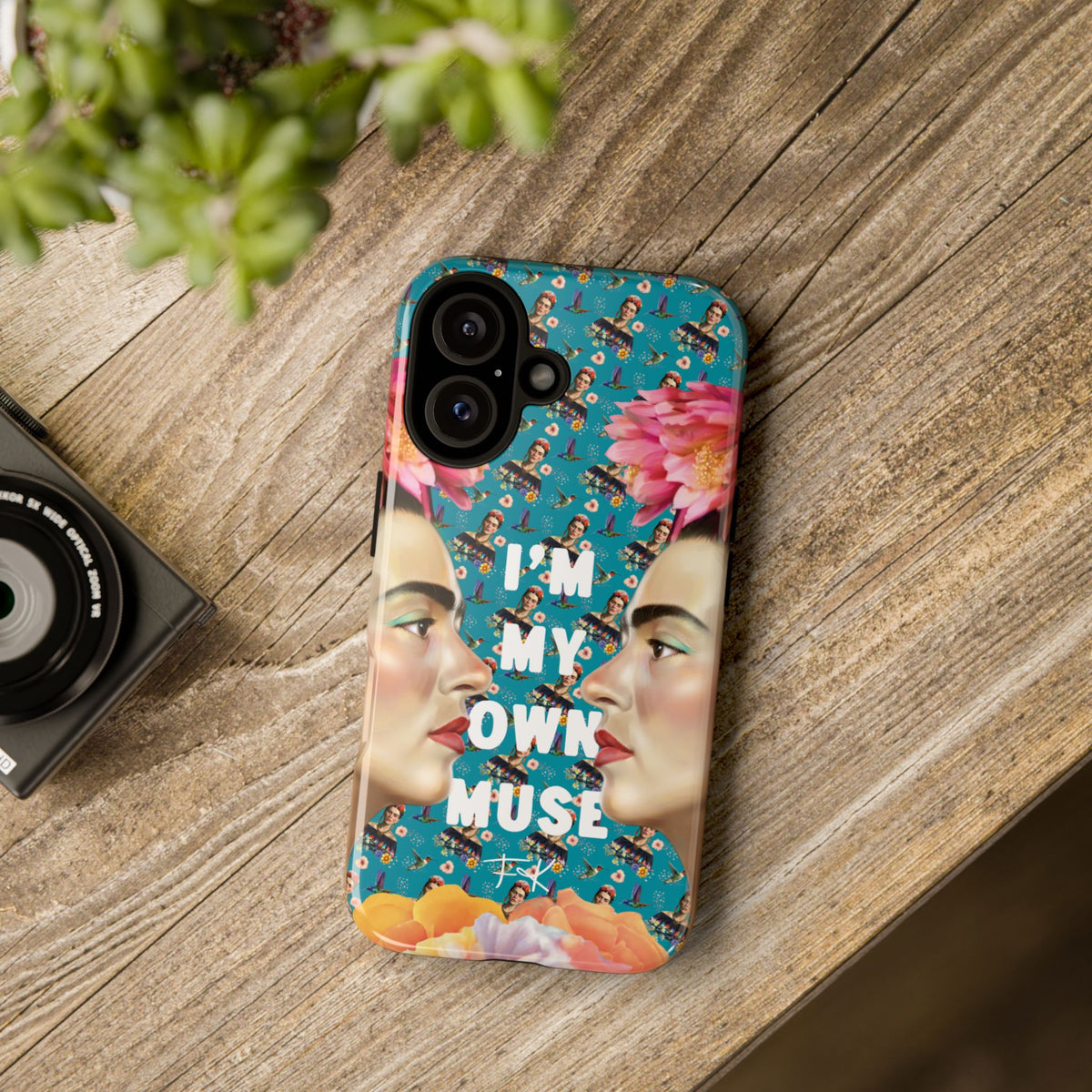 Frida Kahlo I Am My Own Muse Mirror Portrait iPhone Case
