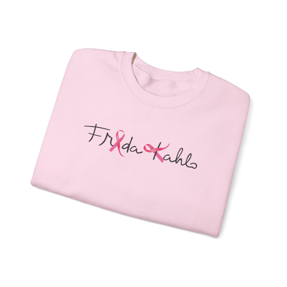 Frida Kahlo Pink Ribbon Logo Breast Cancer Awareness Sweatshirt