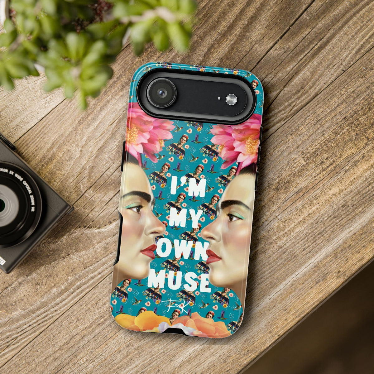 Frida Kahlo I Am My Own Muse Mirror Portrait iPhone Case