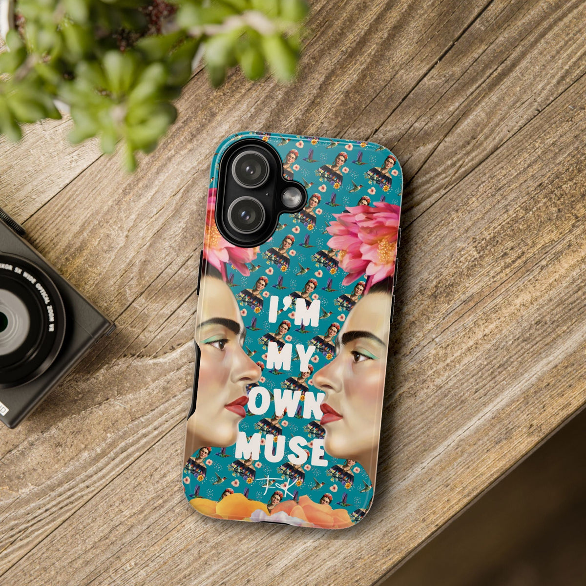 Frida Kahlo I Am My Own Muse Mirror Portrait iPhone Case