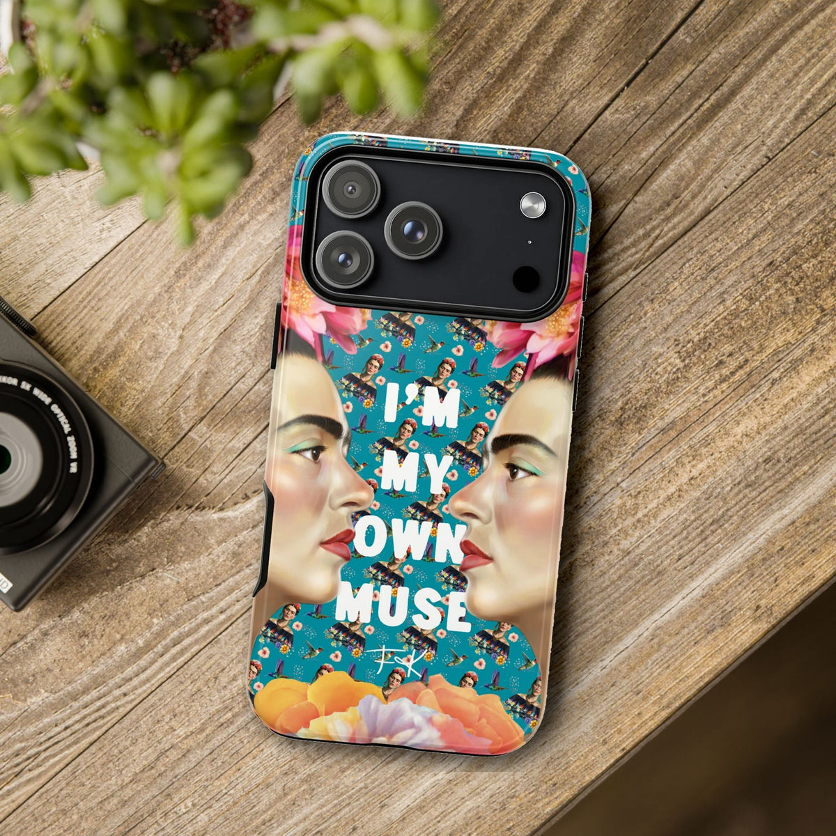 Frida Kahlo I Am My Own Muse Mirror Portrait iPhone Case