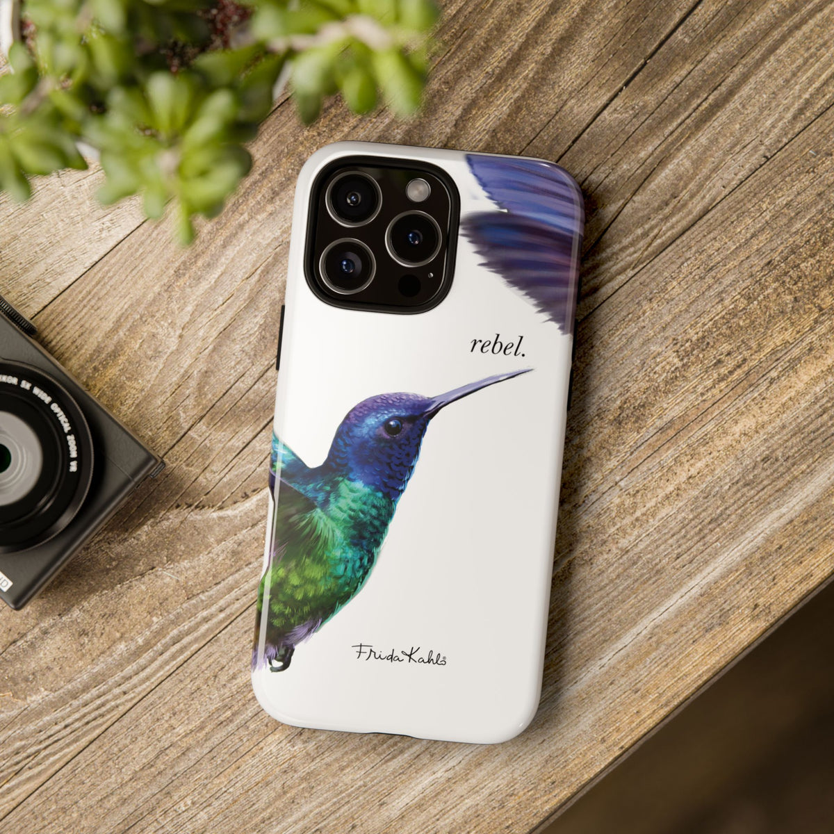 Frida Kahlo Rebel Hummingbird iPhone Case