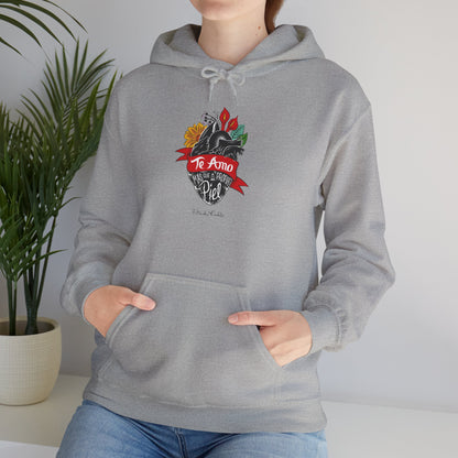 Frida Kahlo - "Te Amo Más Que Mi Propia Piel" - Inspired Anatomical Heart - Hoodie